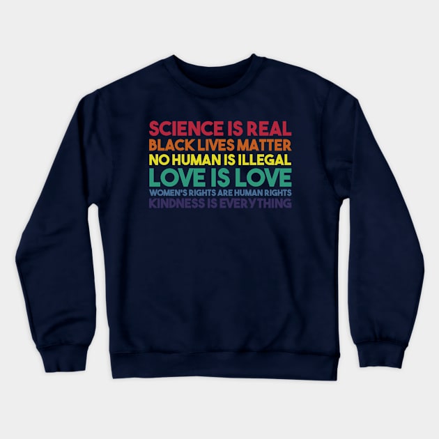 science is real Crewneck Sweatshirt by thehollowpoint